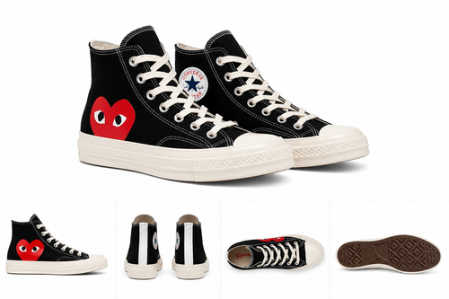 Converse x Comme des Garçons PLAY Chuck Taylor High – Noir/Blanc