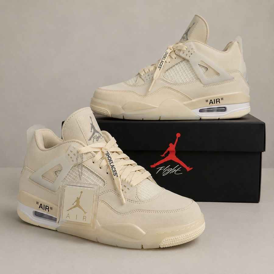 Air Jordan 4 Retro Sail – Baskets Homme/Femm