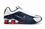 Nike Shox R4 Blanc/Bleu Marine/Rouge