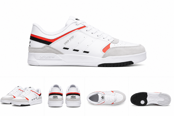 Adidas Drop Step Blanc/Gris/Rouge