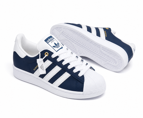 Adidas Superstar Bleu Marine & Blanc – Icône du Streetwear