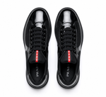 Prada Sneakers Noir Brillant – Luxe & Élégance