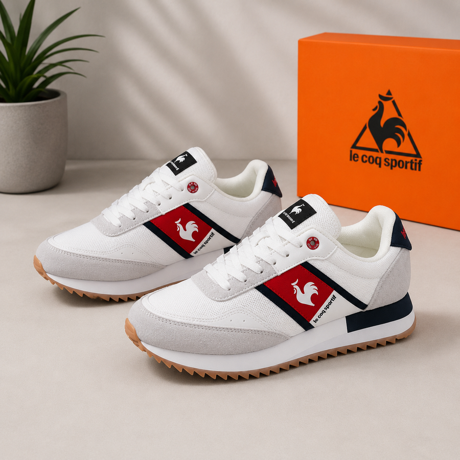 Le Coq Sportif Racer Classic – Blanc / Rouge / Bleu Marine
