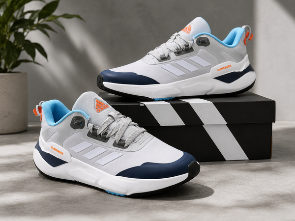 Adidas Climawarm Gris, Blanc & Bleu – Sneakers Confort Unisexe