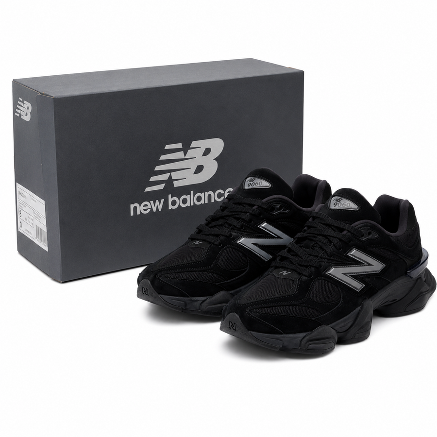 New Balance 9060 Triple Black – Confort Premium & Style Moderne